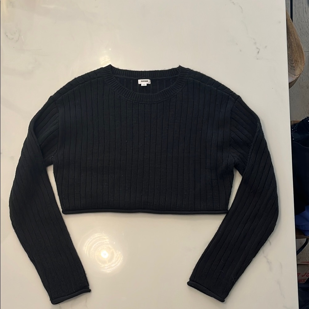 Garage Charcoal Ribbed Sweater